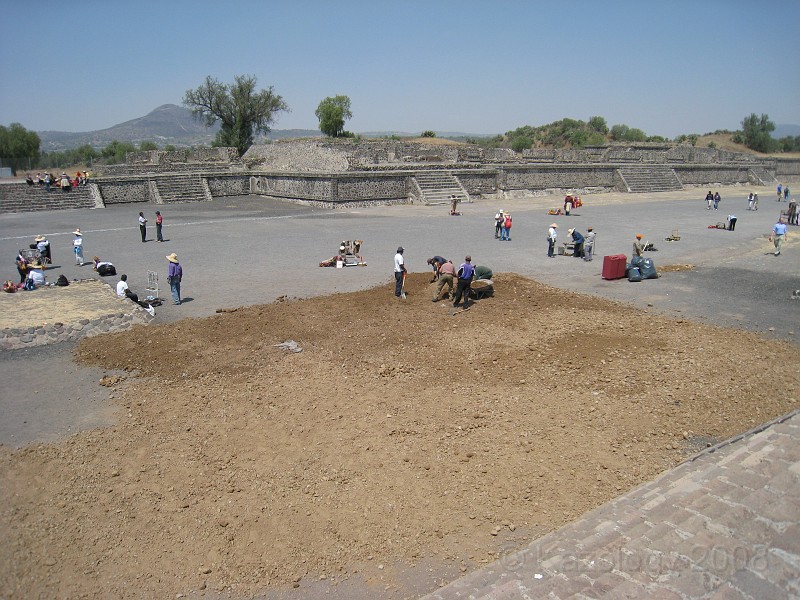 Mexico Pyramids - Mexico City 2009 0635.jpg - A trip to the Teotihuacan area of Mexico to visit the pyramids. A vast complex and a great climb to the top. This was followed by lunch in a cave, then a visit to the historical center of Mexico City. March 2009.